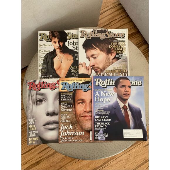 Lot of 5 Rolling Stone Magazines – 2008 Issues (1044–1048) – Depp, Radiohead, Br - Picture 3 of 8